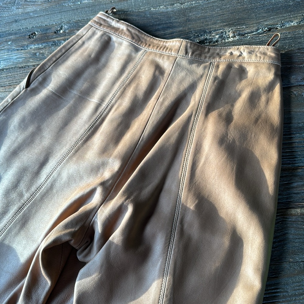 Vintahe Sema camelleather pleated pants EVC size 28 - Picture 13 of 13